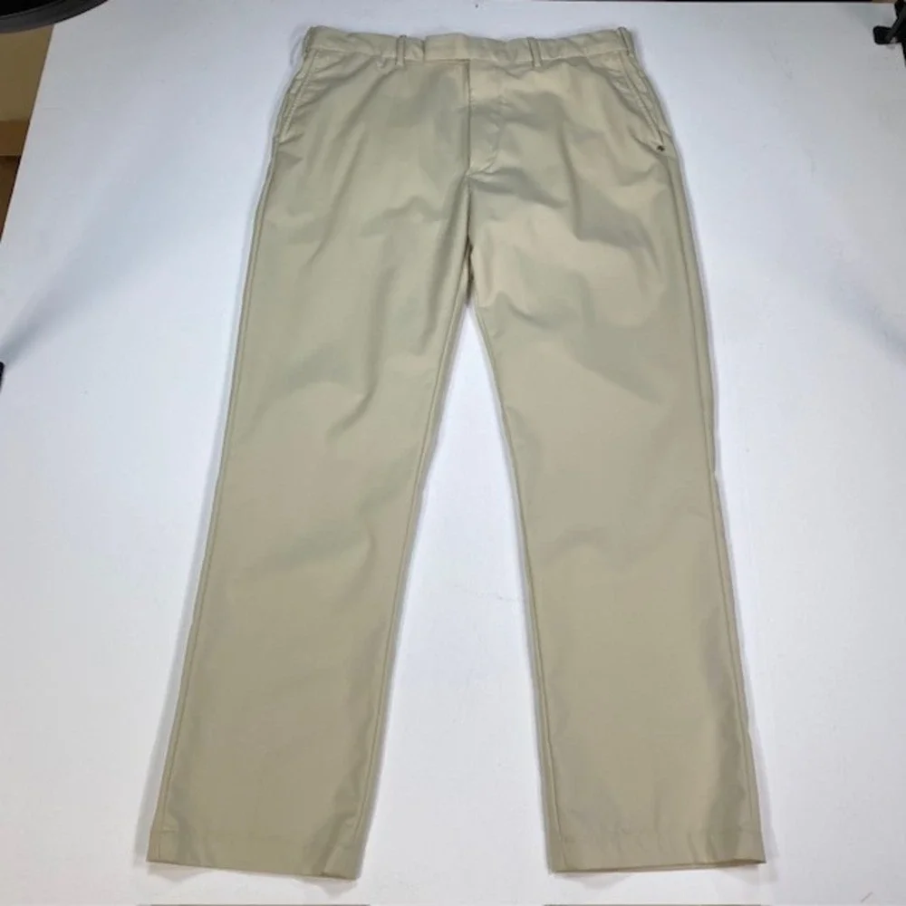 RLX Ralph Lauren Mens Golf Pants Tan Straight Fit 36x34 Polyester